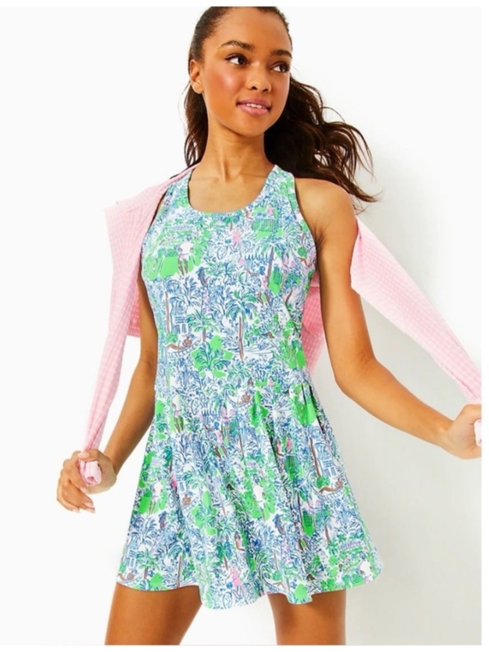 NWT lilly pulitzer punta cana active dress orb green serving it up size medium